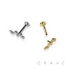 INTERNALLY THREADED SNAKE CHARM 316L SURGICAL STEEL LABRET